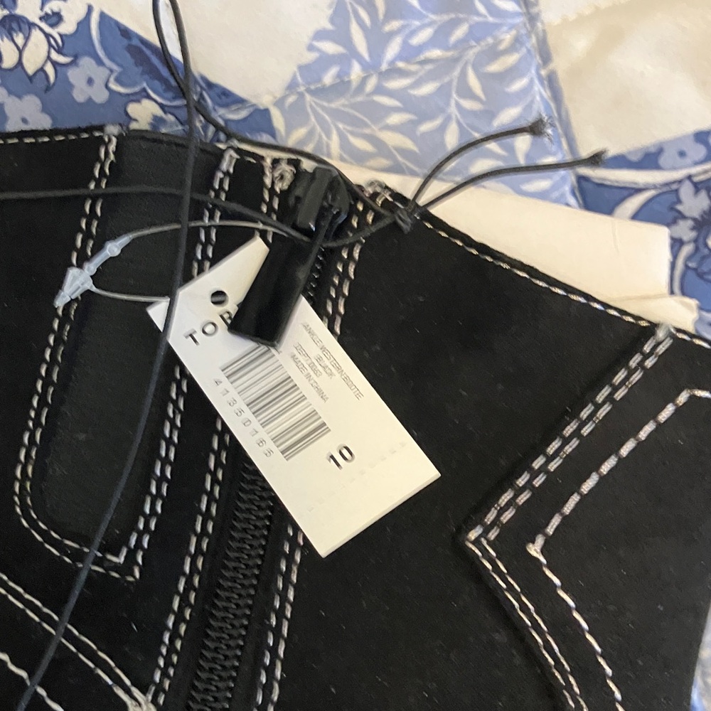 Torrid Black Ankle Boots with Tan Sole - Picture 4 of 5